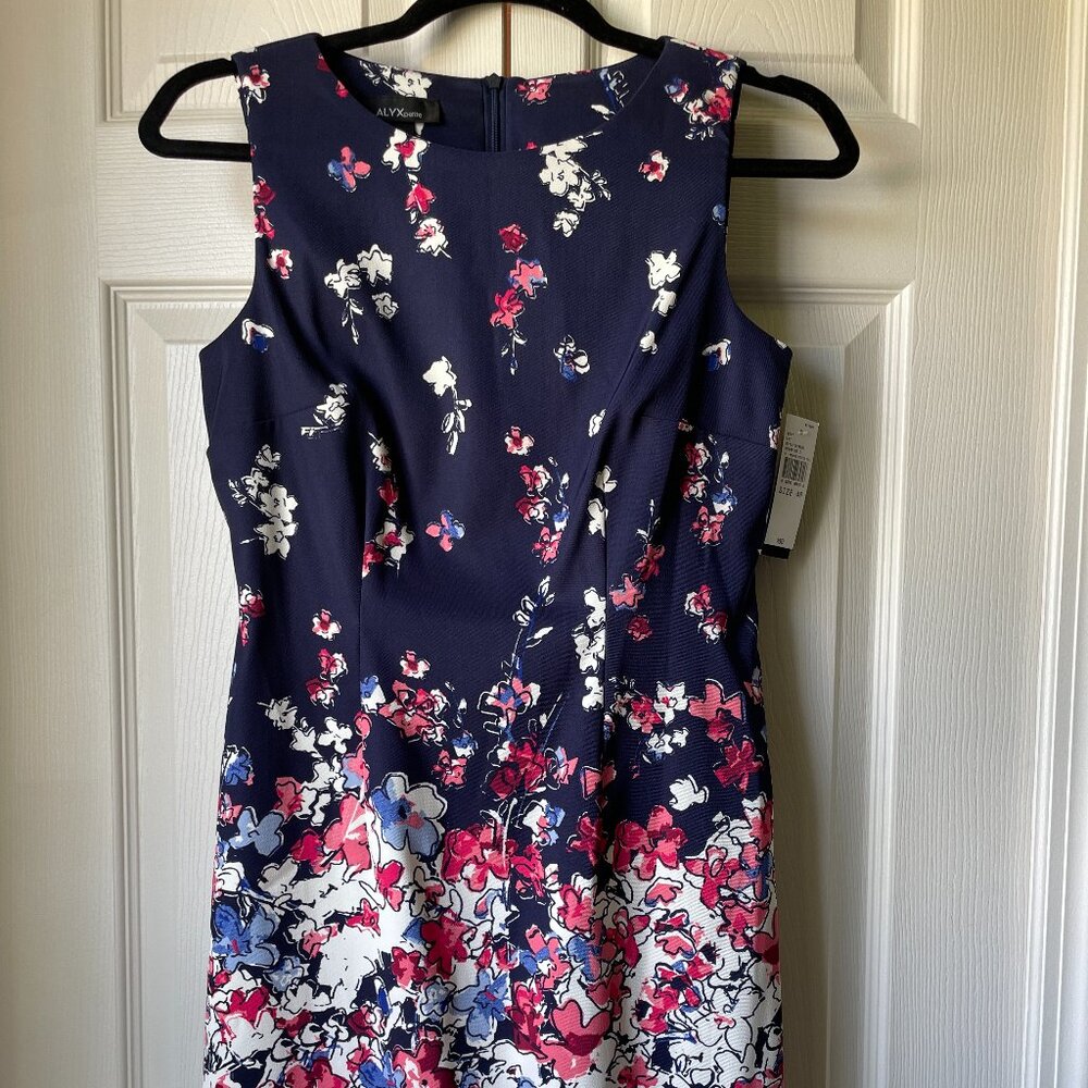 NWT Alyx Women’s Petite Watercolor Floral Print Sleeveless Dress - Size 4P